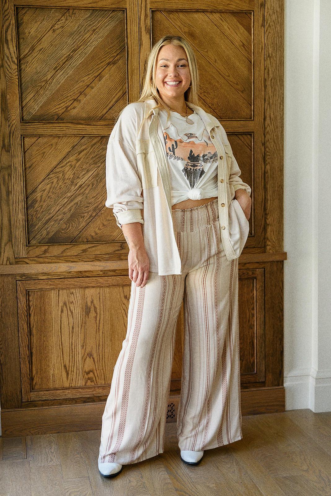 Cassie Wide Leg Pants - Sunday Golden