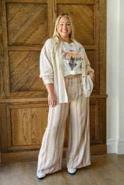 Cassie Wide Leg Pants - Sunday Golden