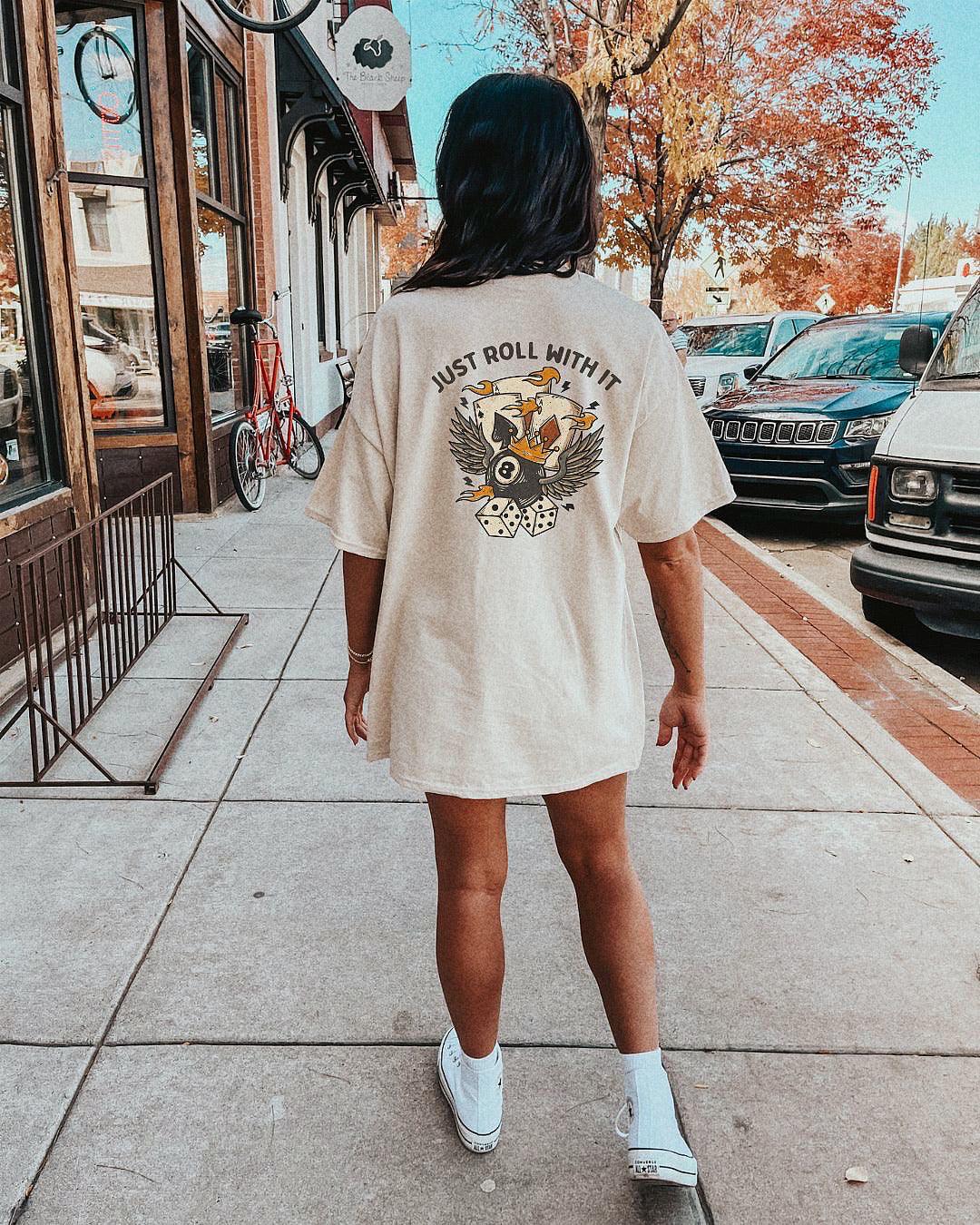 Just Roll With It | Classic Fit Tee - Sunday Golden