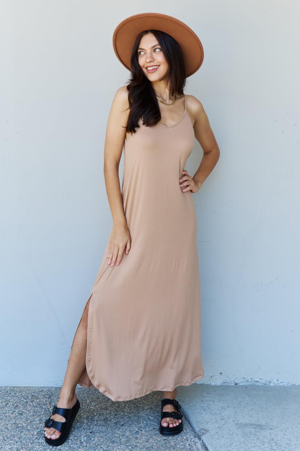 Cami Good Energy Maxi Dress in Camel - Sunday Golden