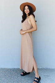 Cami Good Energy Maxi Dress in Camel - Sunday Golden