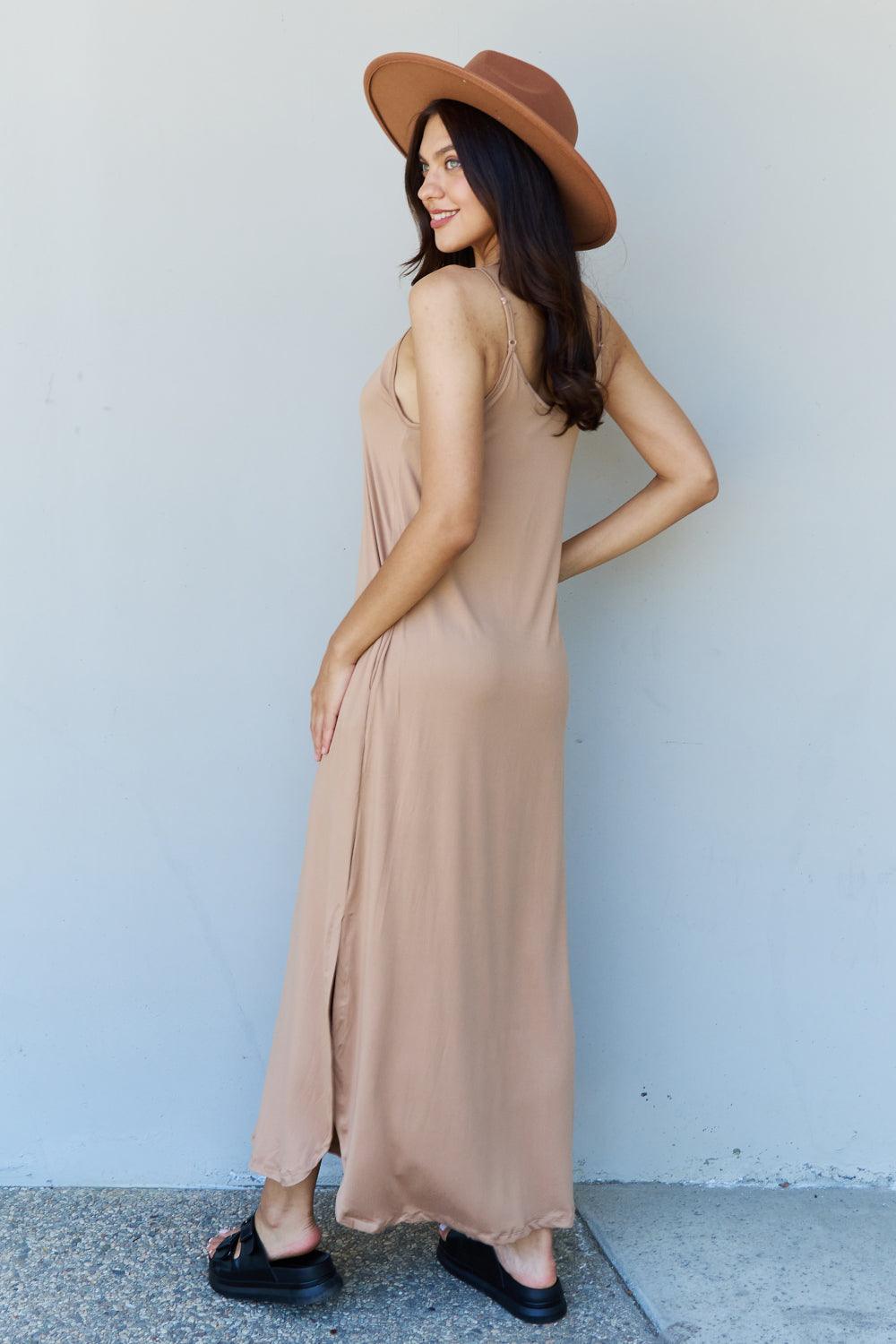 Cami Good Energy Maxi Dress in Camel - Sunday Golden