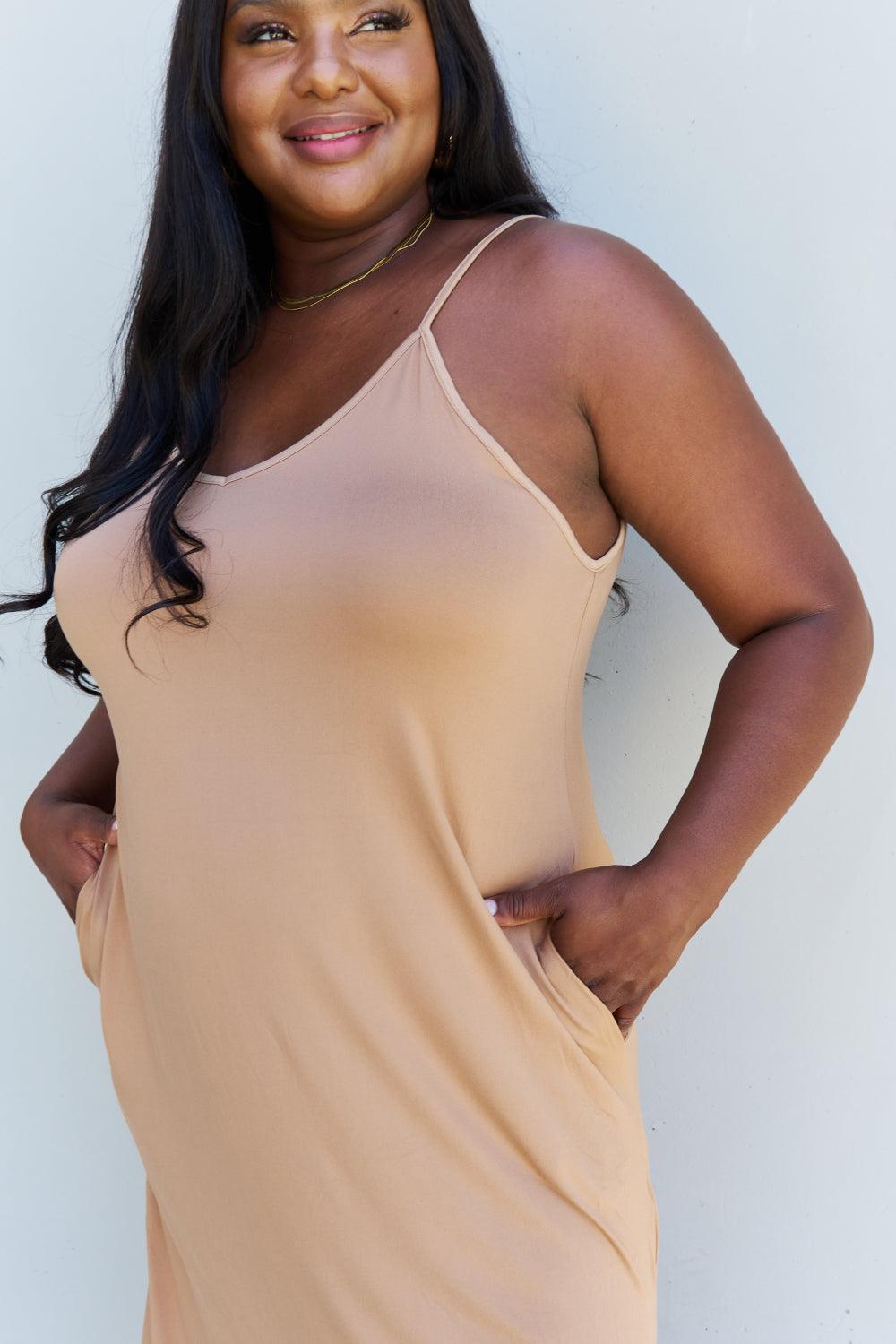 Cami Good Energy Maxi Dress in Camel - Sunday Golden