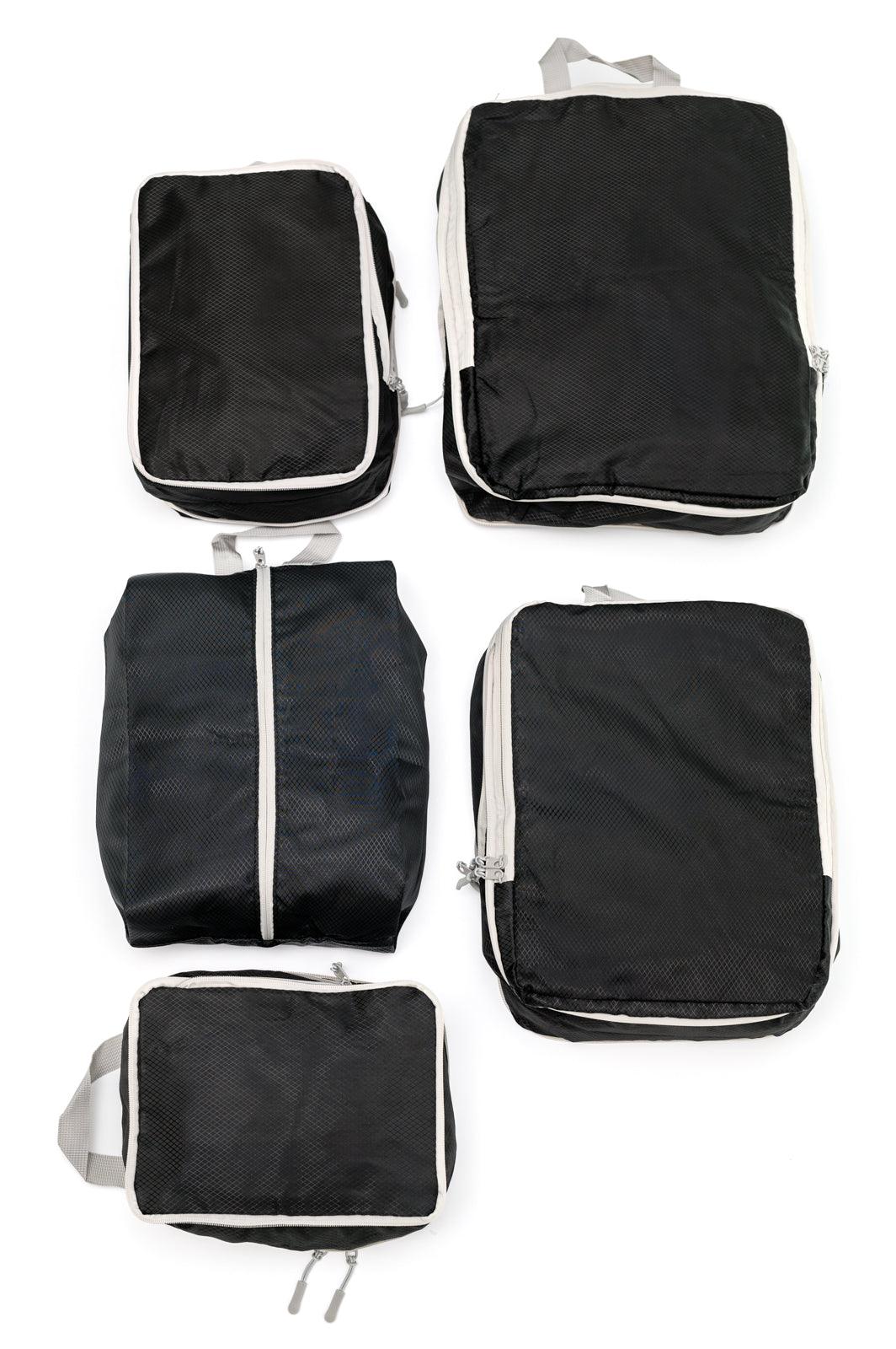 It Girl Travel Collection Suitcase Organizers In Black - Sunday Golden