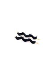 wave hair clip set. Black wavy hair clips. 