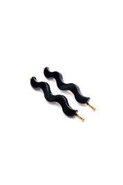 wave hair clip set. Black wavy hair clips. 
