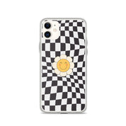 Happy Flower BLACK | Clear Case for iPhone® - Sunday Golden