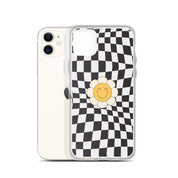 Happy Flower BLACK | Clear Case for iPhone® - Sunday Golden
