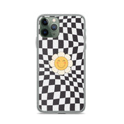 Happy Flower BLACK | Clear Case for iPhone® - Sunday Golden