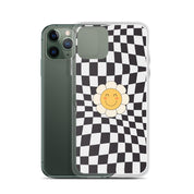 Happy Flower BLACK | Clear Case for iPhone® - Sunday Golden