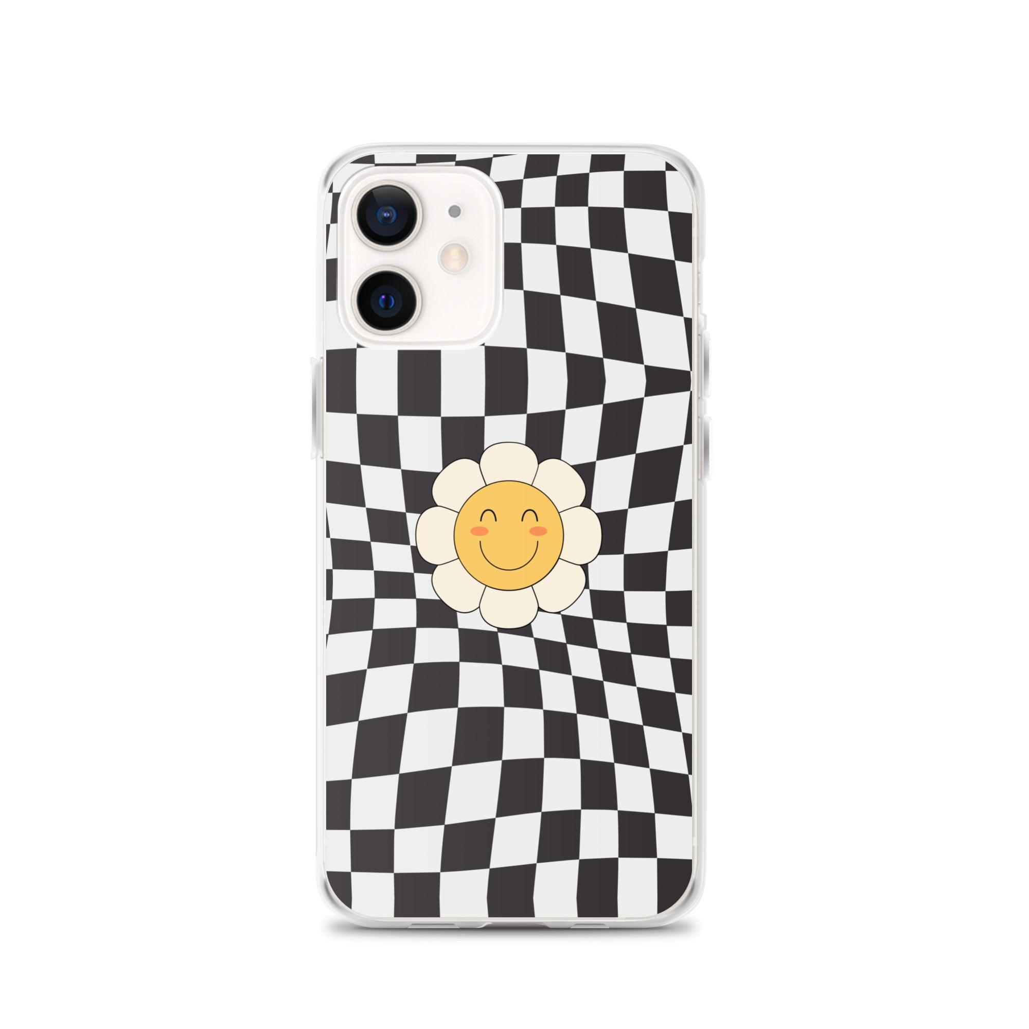 Happy Flower BLACK | Clear Case for iPhone® - Sunday Golden