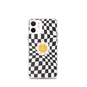 Happy Flower BLACK | Clear Case for iPhone® - Sunday Golden