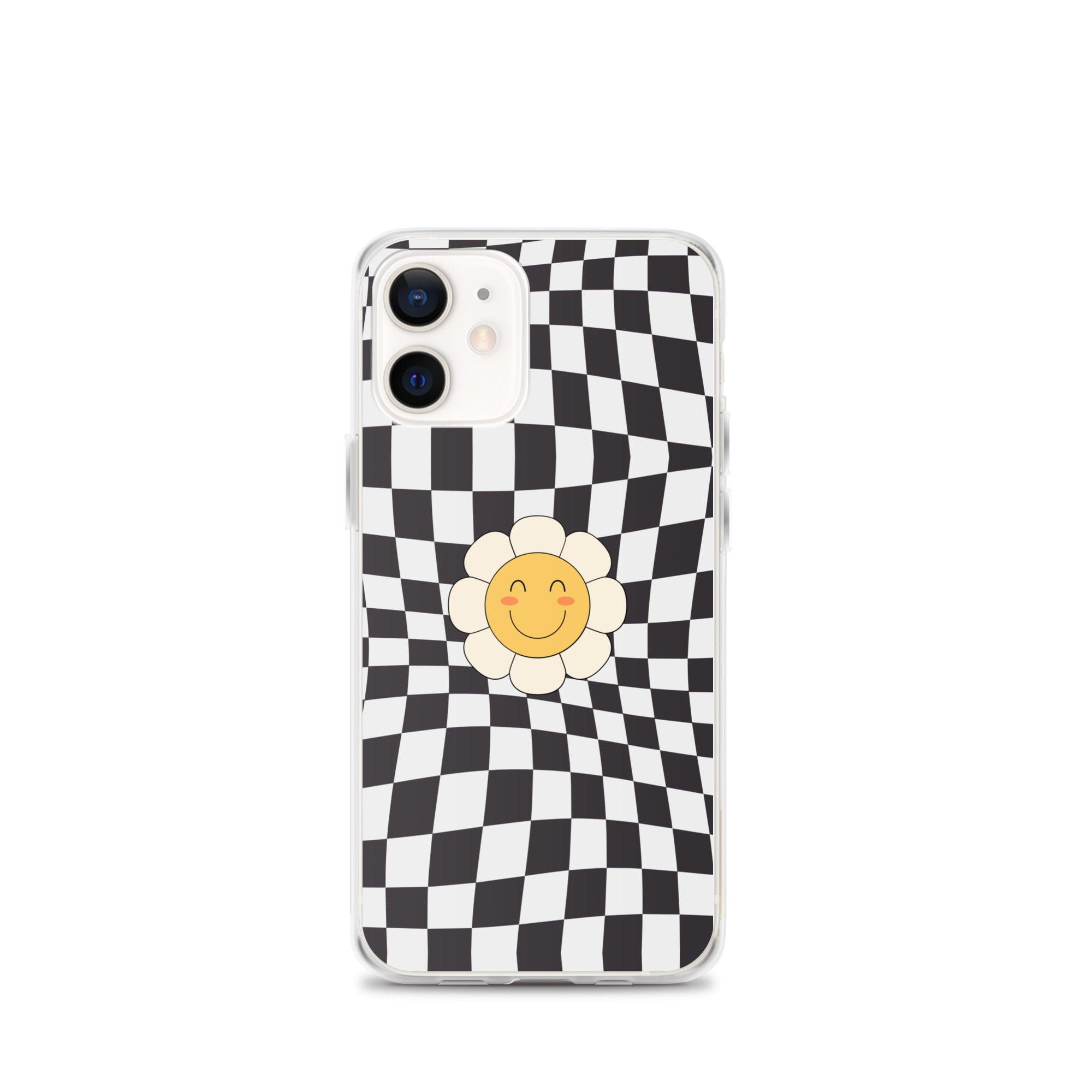 Happy Flower BLACK | Clear Case for iPhone® - Sunday Golden