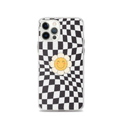 Happy Flower BLACK | Clear Case for iPhone® - Sunday Golden