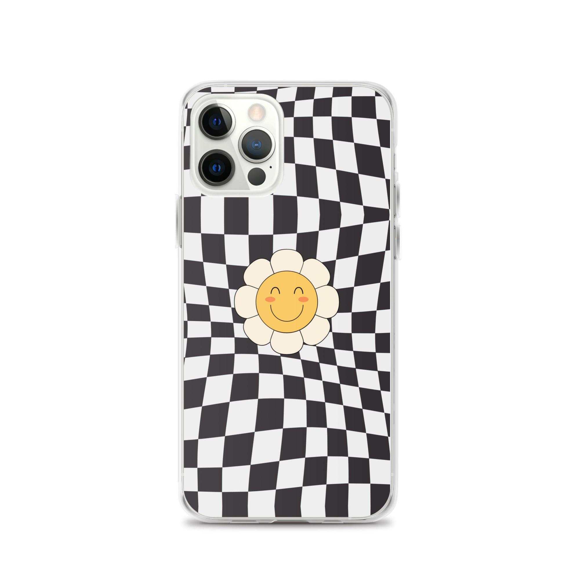 Happy Flower BLACK | Clear Case for iPhone® - Sunday Golden