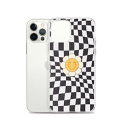 Happy Flower BLACK | Clear Case for iPhone® - Sunday Golden