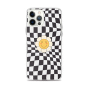 Happy Flower BLACK | Clear Case for iPhone® - Sunday Golden