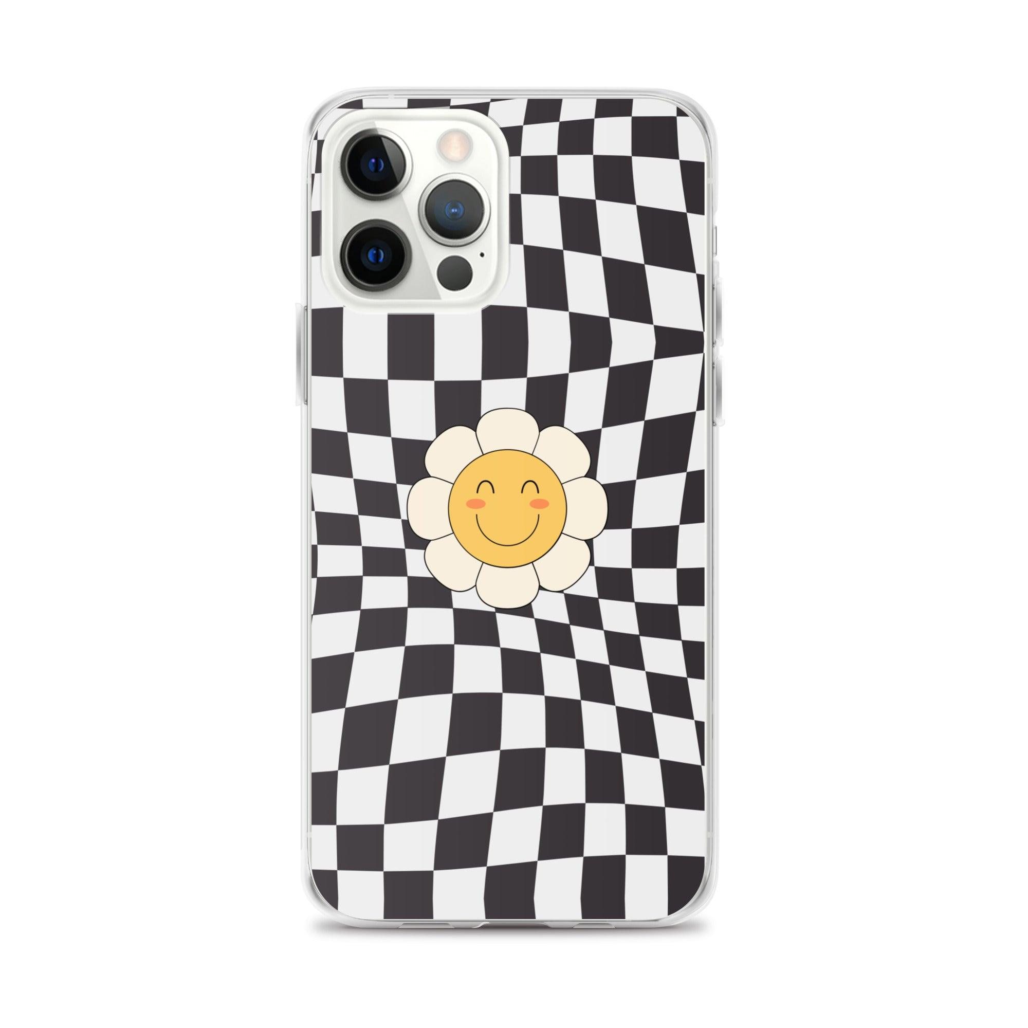 Happy Flower BLACK | Clear Case for iPhone® - Sunday Golden