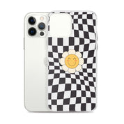 Happy Flower BLACK | Clear Case for iPhone® - Sunday Golden