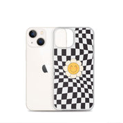 Happy Flower BLACK | Clear Case for iPhone® - Sunday Golden