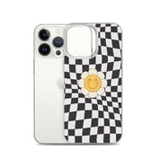 Happy Flower BLACK | Clear Case for iPhone® - Sunday Golden