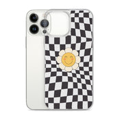 Happy Flower BLACK | Clear Case for iPhone® - Sunday Golden