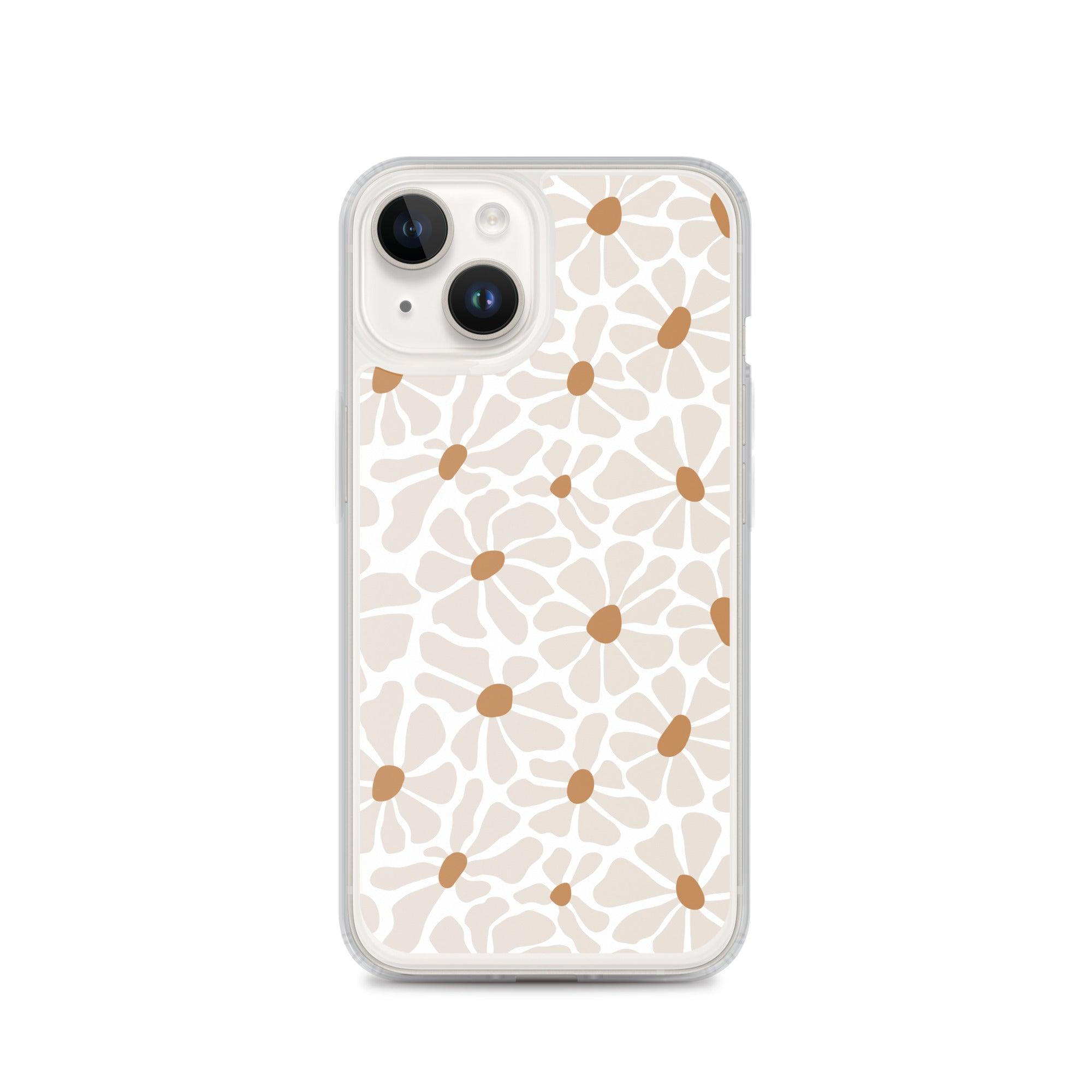 Groovy Flower Tan | Clear Case for iPhone® - Sunday Golden