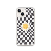 Happy Flower BLACK | Clear Case for iPhone® - Sunday Golden