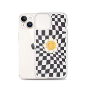 Happy Flower BLACK | Clear Case for iPhone® - Sunday Golden