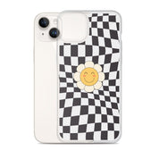 Happy Flower BLACK | Clear Case for iPhone® - Sunday Golden