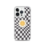 Happy Flower BLACK | Clear Case for iPhone® - Sunday Golden