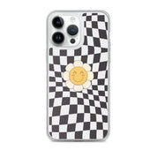 Happy Flower BLACK | Clear Case for iPhone® - Sunday Golden