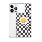 Happy Flower BLACK | Clear Case for iPhone® - Sunday Golden