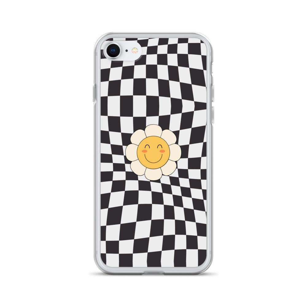 Happy Flower BLACK | Clear Case for iPhone® - Sunday Golden