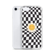 Happy Flower BLACK | Clear Case for iPhone® - Sunday Golden
