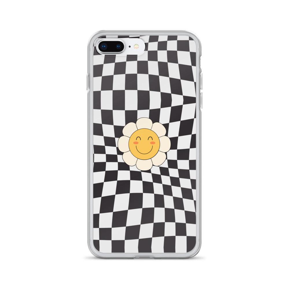Happy Flower BLACK | Clear Case for iPhone® - Sunday Golden