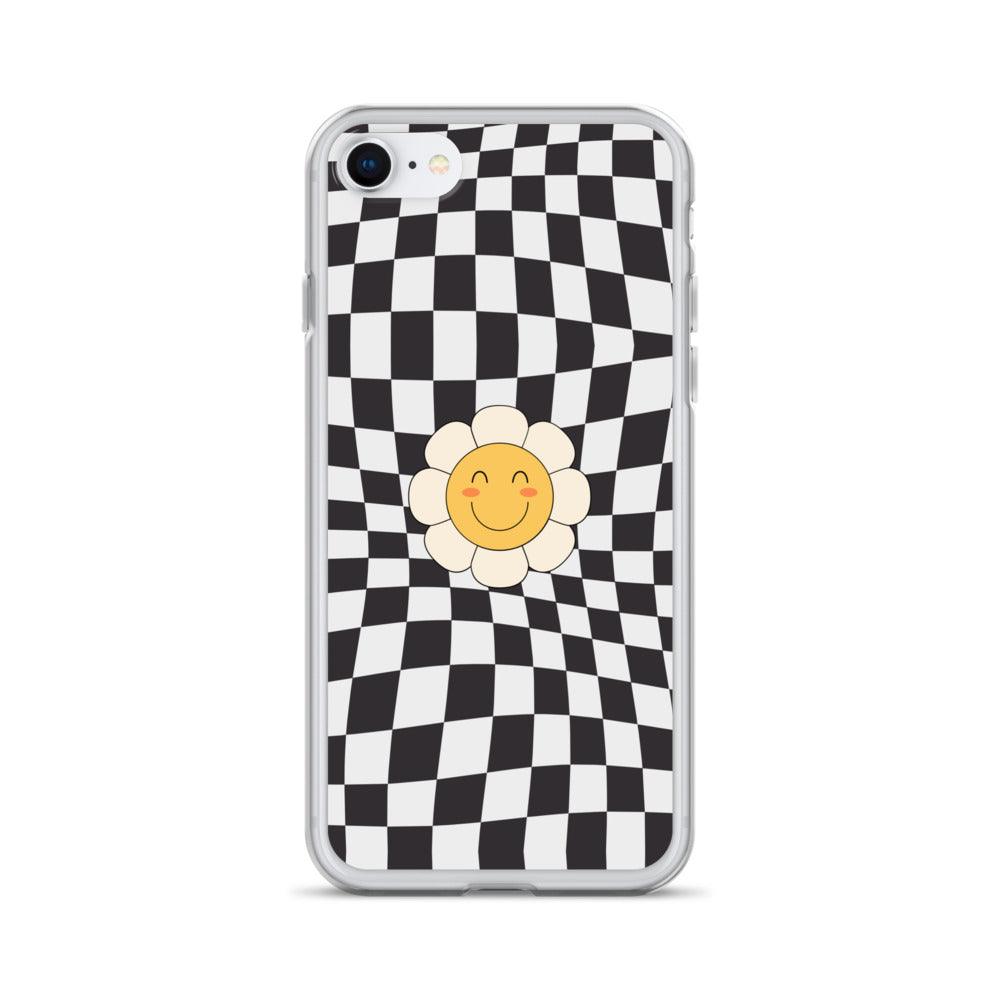 Happy Flower BLACK | Clear Case for iPhone® - Sunday Golden