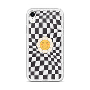 Happy Flower BLACK | Clear Case for iPhone® - Sunday Golden
