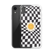 Happy Flower BLACK | Clear Case for iPhone® - Sunday Golden