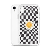 Happy Flower BLACK | Clear Case for iPhone® - Sunday Golden