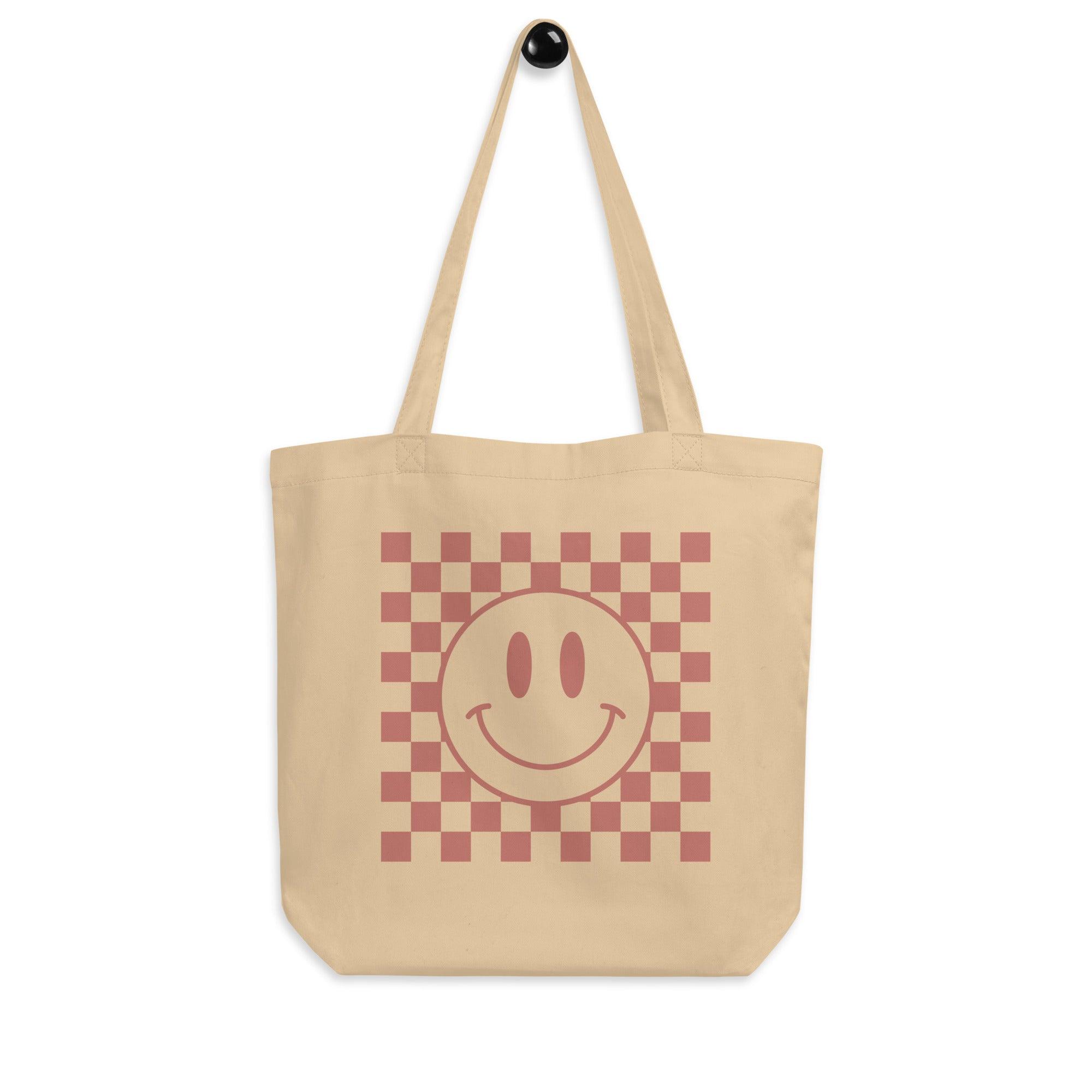 Groovy Smile | Organic Cotton Eco Tote Bag - Sunday Golden