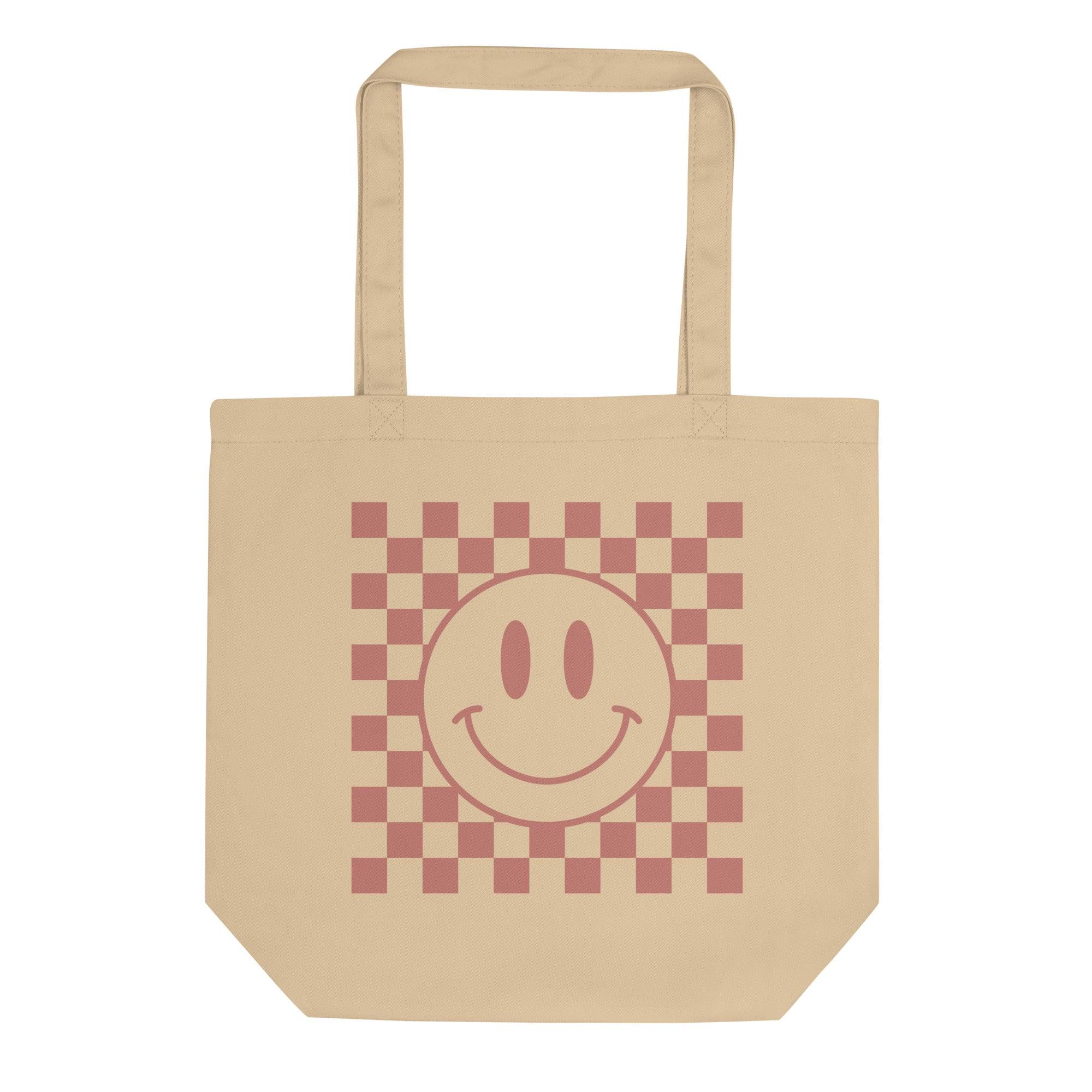Groovy Smile | Organic Cotton Eco Tote Bag - Sunday Golden