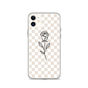 Checkered Rose iPhone Case - Sunday Golden