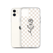 Checkered Rose iPhone Case - Sunday Golden