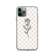 Checkered Rose iPhone Case - Sunday Golden