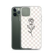 Checkered Rose iPhone Case - Sunday Golden
