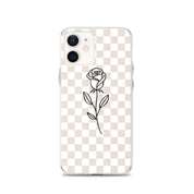 Checkered Rose iPhone Case - Sunday Golden