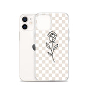 Checkered Rose iPhone Case - Sunday Golden