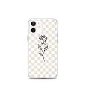 Checkered Rose iPhone Case - Sunday Golden