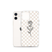 Checkered Rose iPhone Case - Sunday Golden